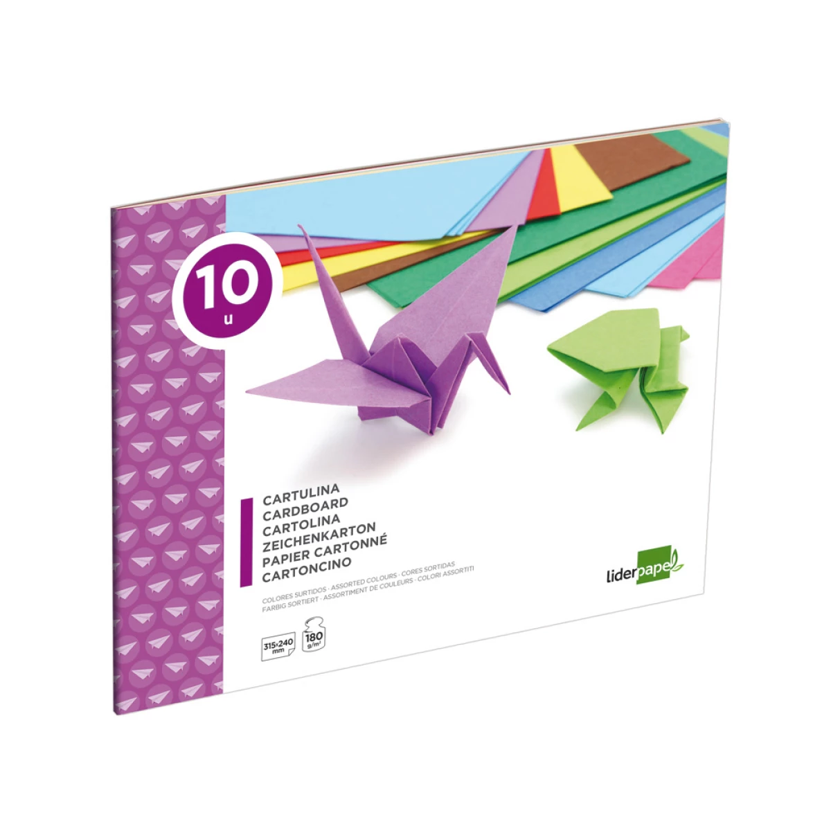 Galery – Bloco trabalhos manuais liderpapel cartolina 240x315mm 10 folhas cores sortidas0