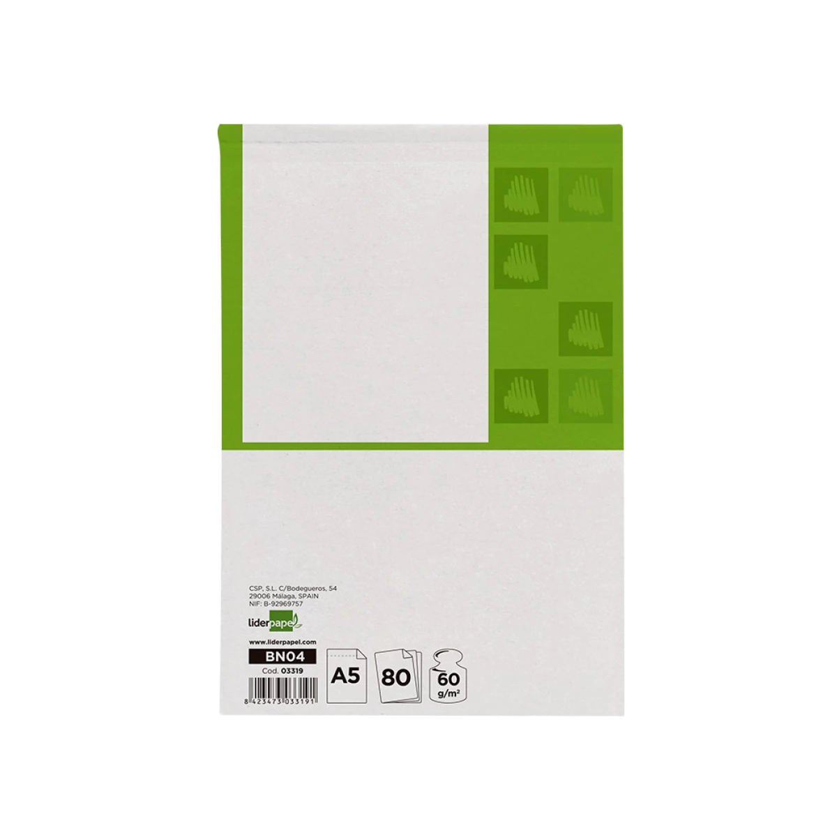 Galery – Bloco de apontamentos liderpapel din a5 80 f liso0