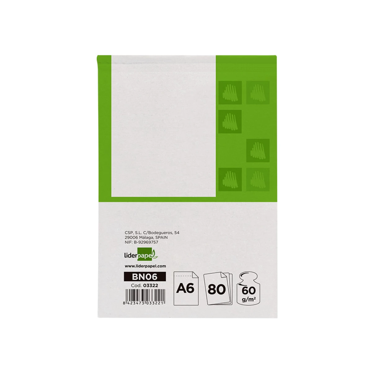 Galery – Bloco de apontamentos liderpapel din a6 80 f liso0