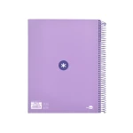 Galery – Caderno espiral liderpapel din a4 antartik capa forrada 120 f 100 gr quadricula 5mm 5 bandas de cores cor lavanda0