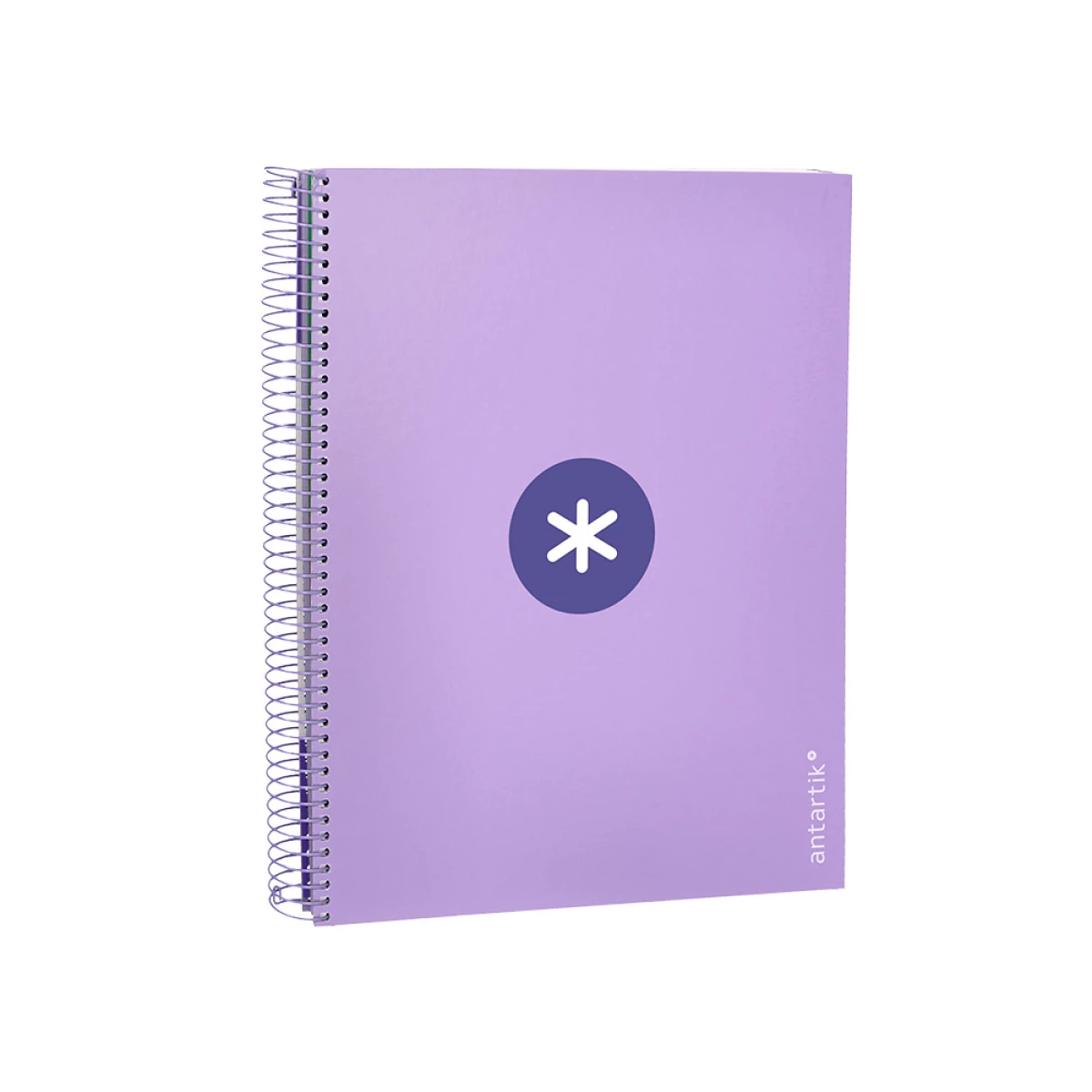 Galery – Caderno espiral liderpapel din a4 antartik capa forrada 120 f 100 gr quadricula 5mm 5 bandas de cores cor lavanda0