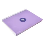 Galery – Caderno espiral liderpapel din a4 antartik capa forrada 120 f 100 gr quadricula 5mm 5 bandas de cores cor lavanda0