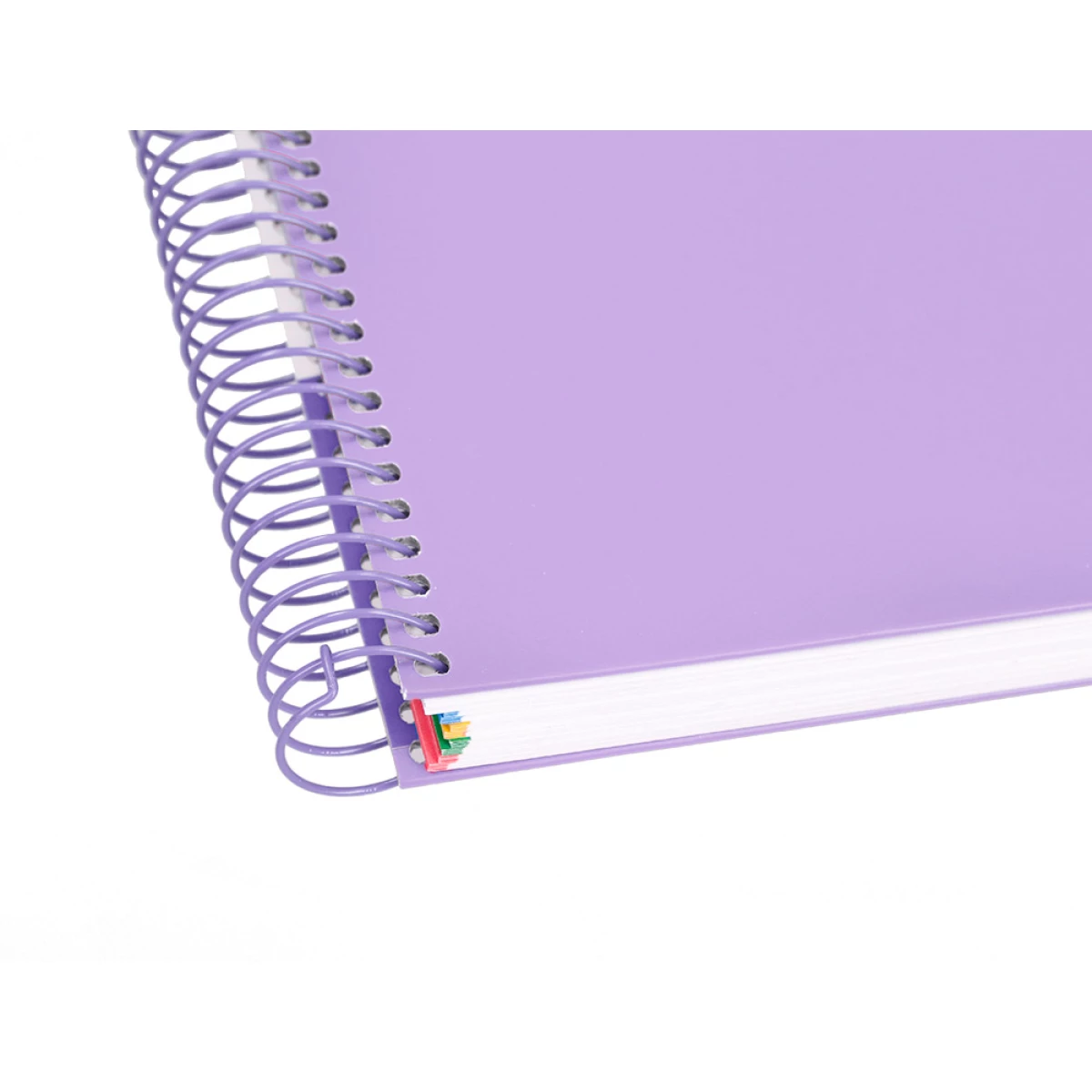 Galery – Caderno espiral liderpapel din a4 antartik capa forrada 120 f 100 gr quadricula 5mm 5 bandas de cores cor lavanda0