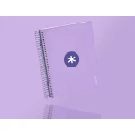 Galery – Caderno espiral liderpapel din a5 antartik capa forrada 120 f 100 gr quadricula 5mm 5 banda 6 furos cor lavanda0