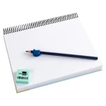 Galery – Borracha liderpapel para lapis com forma quadrada azul pastel e branca0