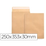 Thumbnail-Envelope liderpapel bolsa fole kraft 250x353x30mm com aba emtira de silicone papel 120gr caixa de 50 unidades