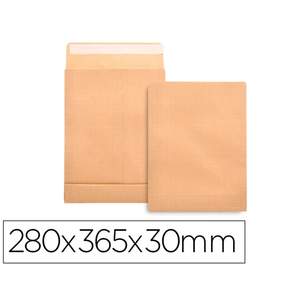 Thumbnail-Envelope liderpapel bolsa folio especial castanho 280x365x30 mm fole tira de silicone pack de 50 unidades