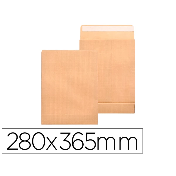 Thumbnail-Envelope liderpapel bolsa folio especial castanho 280x365x50 mm fole tira de silicone pack de 50 unidades