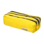 Galery – Estojo escolar liderpapel retangular 3 bolsos amarelo pastel 185x55x70 mm0