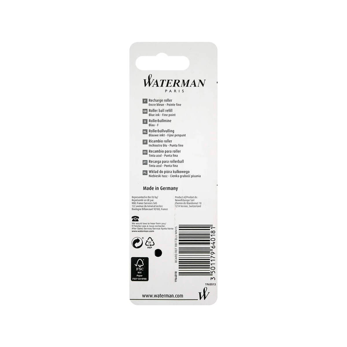 Galery – Recarga esferografica waterman standard maxima 53425 preto0