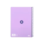 Galery – Caderno espiral liderpapel din a4 antartik capa dura 80 f 100 gr quadricula 5 mm com margem cor lavanda0