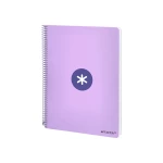 Galery – Caderno espiral liderpapel din a4 antartik capa dura 80 f 100 gr quadricula 5 mm com margem cor lavanda0