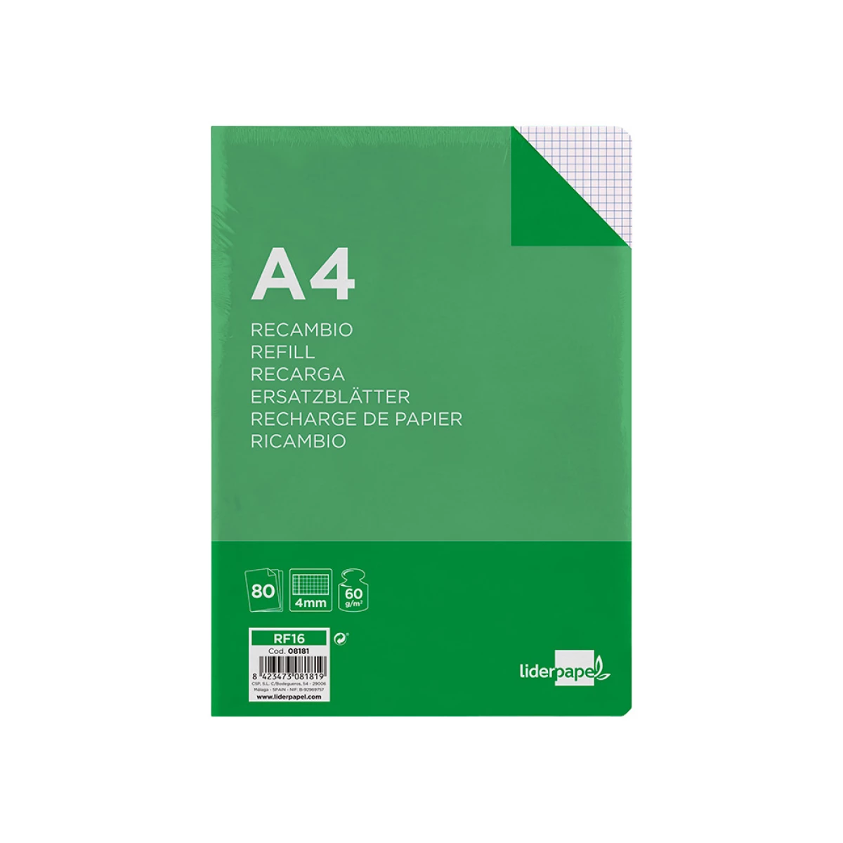 Galery – Recarga liderpapel folio 80 f 4tf-01-8 quadriculado 4 mm 4 furos com margem0