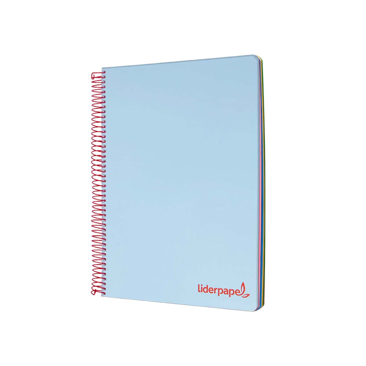 Galery – Caderno espiral liderpapel din a4 wonder capa plastico 120 f 90 gr quadricula 5 mm 5 bandas de cores 4 furos azul0