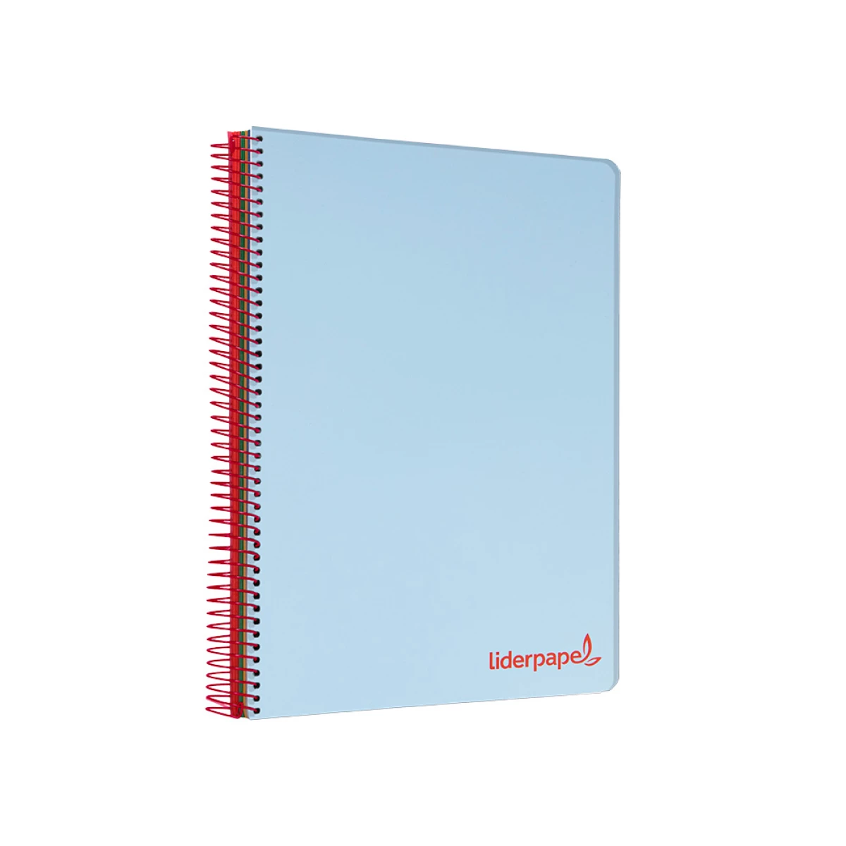 Galery – Caderno espiral liderpapel din a4 wonder capa plastico 120 f 90 gr quadricula 5 mm 5 bandas de cores 4 furos azul0