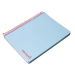 Galery – Caderno espiral liderpapel din a4 wonder capa plastico 120 f 90 gr quadricula 5 mm 5 bandas de cores 4 furos azul0