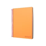 Galery – Caderno espiral liderpapel din a4 wonder capa plastico 120 f 90 gr quadricula 5 mm 5 bandas de cores 4 furos laranja0