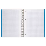 Galery – Caderno espiral liderpapel din a4 wonder capa plastico 120 f 90 gr quadricula 5 mm 5 bandas de cores 4 furos laranja0