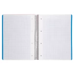 Galery – Caderno espiral liderpapel din a4 wonder capa plastico 120 f 90 gr quadricula 5 mm 5 bandas de cores 4 furos rosa0