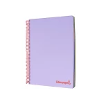 Galery – Caderno espiral liderpapel din a4 wonder capa plastico 120 f 90 gr quadricula 5 mm 5 bandas de cores 4 furos violeta0