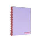 Galery – Caderno espiral liderpapel din a4 wonder capa plastico 120 f 90 gr quadricula 5 mm 5 bandas de cores 4 furos violeta0