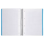 Galery – Caderno espiral liderpapel din a4 wonder capa plastico 120 f 90 gr quadricula 5 mm 5 bandas de cores 4 furos violeta0