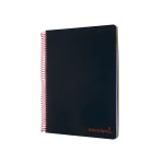 Galery – Caderno espiral liderpapel din a4 wonder capa plastico 120 f 90 gr quadricula 5 mm 5 bandas de cores 4 furos preto0