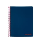 Galery – Caderno espiral liderpapel din a4 wonder capa plastico 120 f 90 gr quadricula 5 mm 5 bandas de cores 4 furos azul marinh0