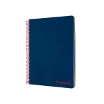 Galery – Caderno espiral liderpapel din a4 wonder capa plastico 120 f 90 gr quadricula 5 mm 5 bandas de cores 4 furos azul marinh0