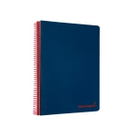 Galery – Caderno espiral liderpapel din a4 wonder capa plastico 120 f 90 gr quadricula 5 mm 5 bandas de cores 4 furos azul marinh0