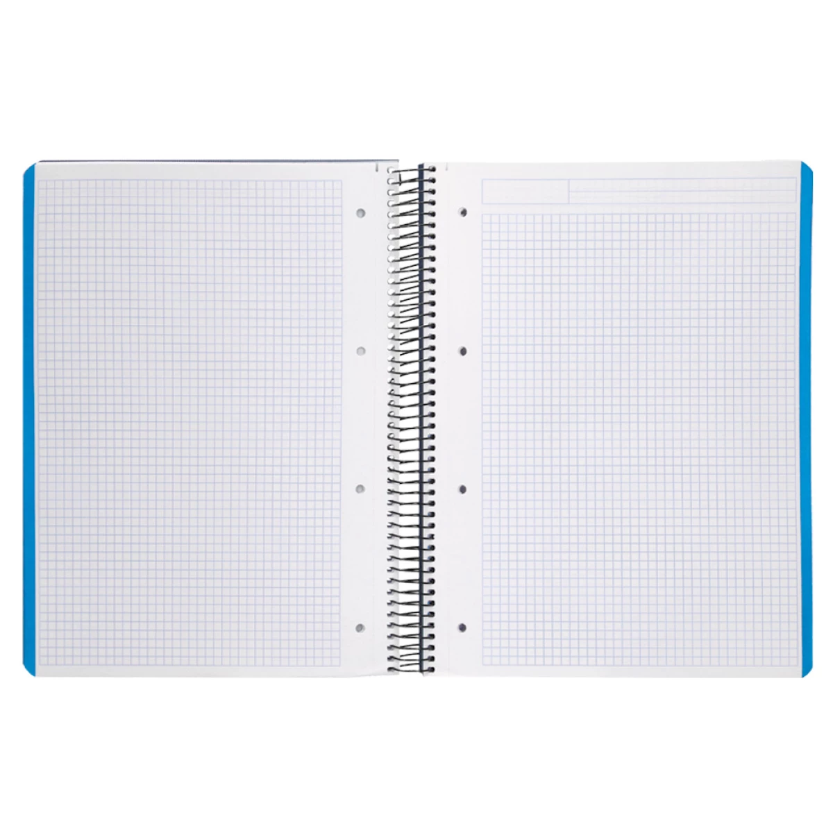 Galery – Caderno espiral liderpapel din a4 wonder capa plastico 120 f 90 gr quadricula 5 mm 5 bandas de cores 4 furos azul marinh0