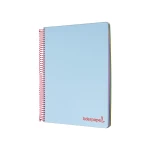 Galery – Caderno espiral liderpapel din a5 wonder capa plastico 120 f 90 gr quadricula 5mm 5 bandas de cores 6 furos azul0