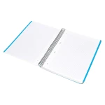 Galery – Caderno espiral liderpapel din a5 wonder capa plastico 120 f 90 gr quadricula 5mm 5 bandas de cores 6 furos azul0