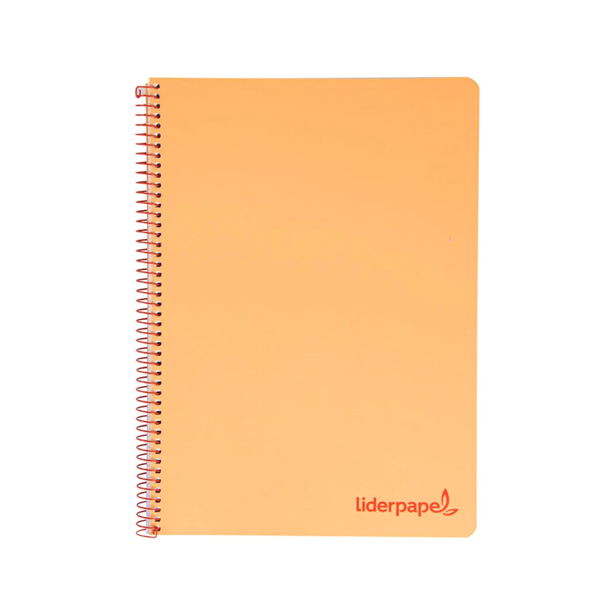 Galery – Caderno espiral liderpapel din a5 wonder capa plastico 120 f 90 gr quadricula 5mm 5 bandas de cores 6 furos laranja0