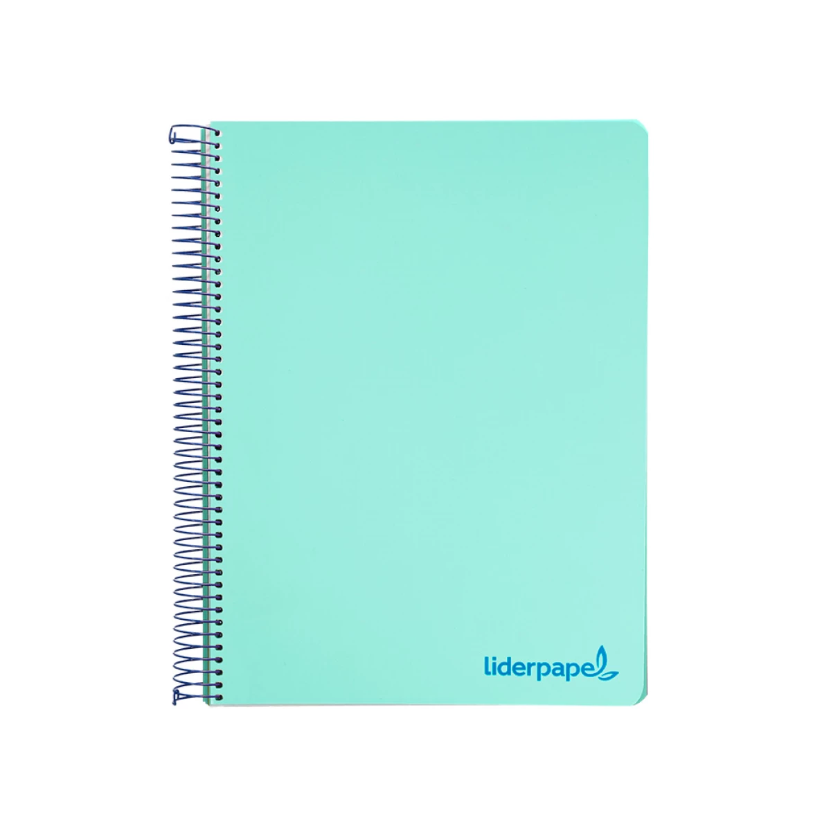 Galery – Caderno espiral liderpapel din a5 wonder capa plastico 120 f 90 gr quadricula 5mm 5 bandas de cores 6 furos verde0