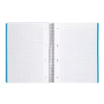 Galery – Caderno espiral liderpapel din a5 wonder capa plastico 120 f 90 gr quadricula 5mm 5 bandas de cores 6 furos violeta0