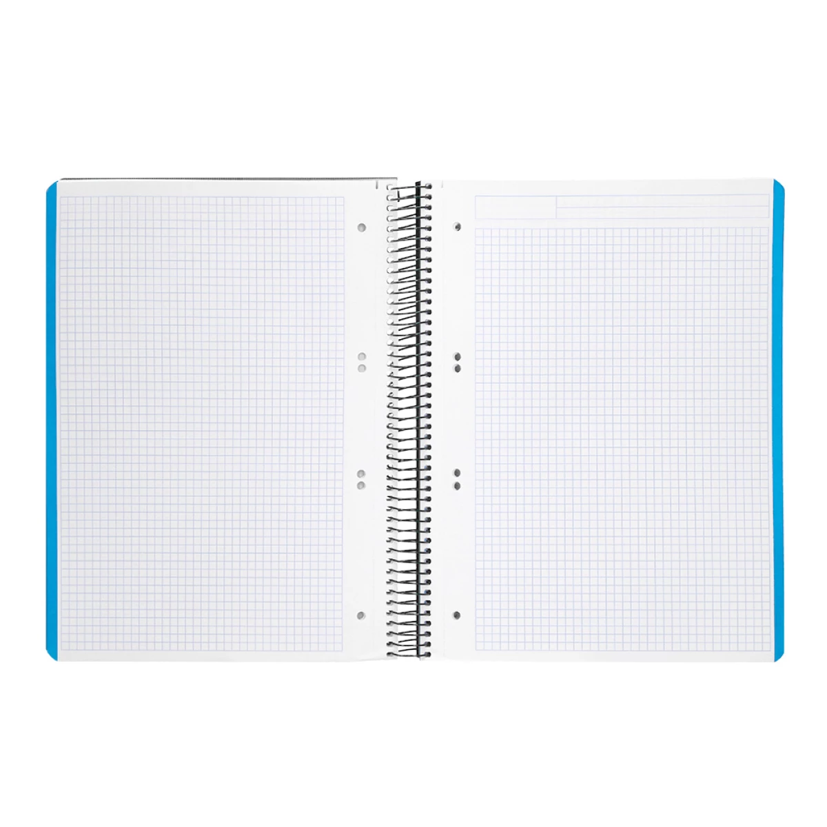 Galery – Caderno espiral liderpapel din a5 wonder capa plastico 120 f 90 gr quadricula 5mm 5 bandas de cores 6 furos preto0