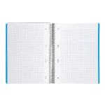 Galery – Caderno espiral liderpapel din a5 wonder capa plastico 120 f 90 gr quadricula 5mm 5 bandas de cores 6 furos preto0