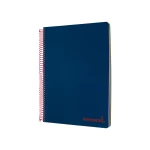 Galery – Caderno espiral liderpapel din a5 wonder capa plastico 120 f 90 gr quadricula 5mm 5 bandas de cores 6 furos azul marinho0