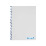 Galery – Caderno espiral liderpapel din a5 wonder capa plastico 120 f 90 gr quadricula 5mm 5 bandas de cores 6 furos turquesa0