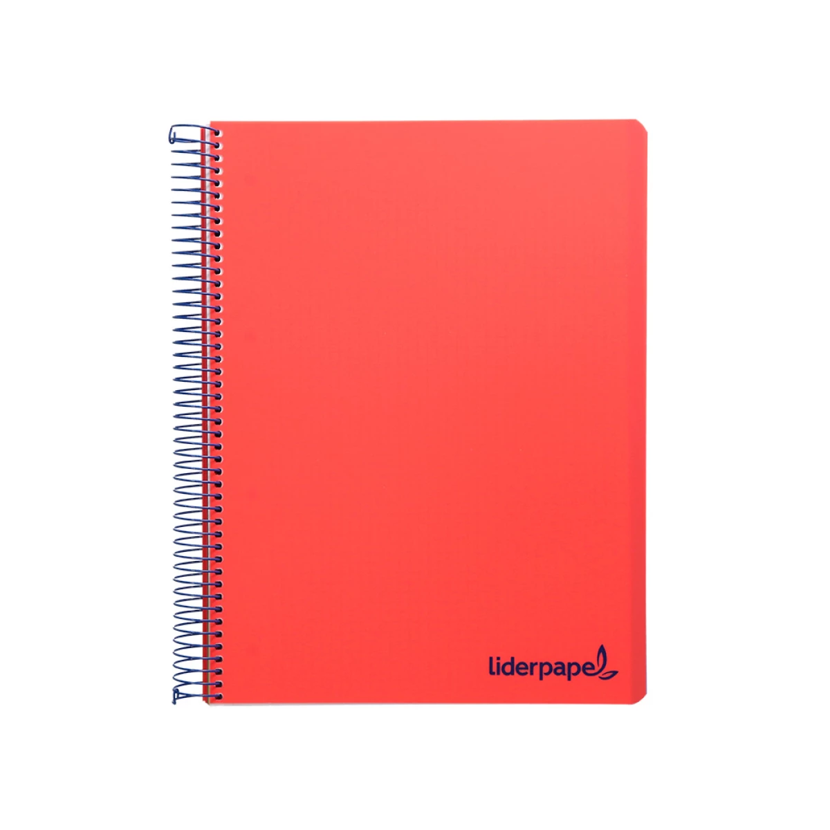 Galery – Caderno espiral liderpapel din a5 wonder capa plastico 120 f 90 gr quadricula 5mm 5 bandas de cores 6 furos vermelho0