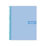 Galery – Caderno espiral liderpapel din a5 crafty capa forrada 120 f 90 gr quadricula 5mm 5 bandas de cores 6 furos cor celeste0