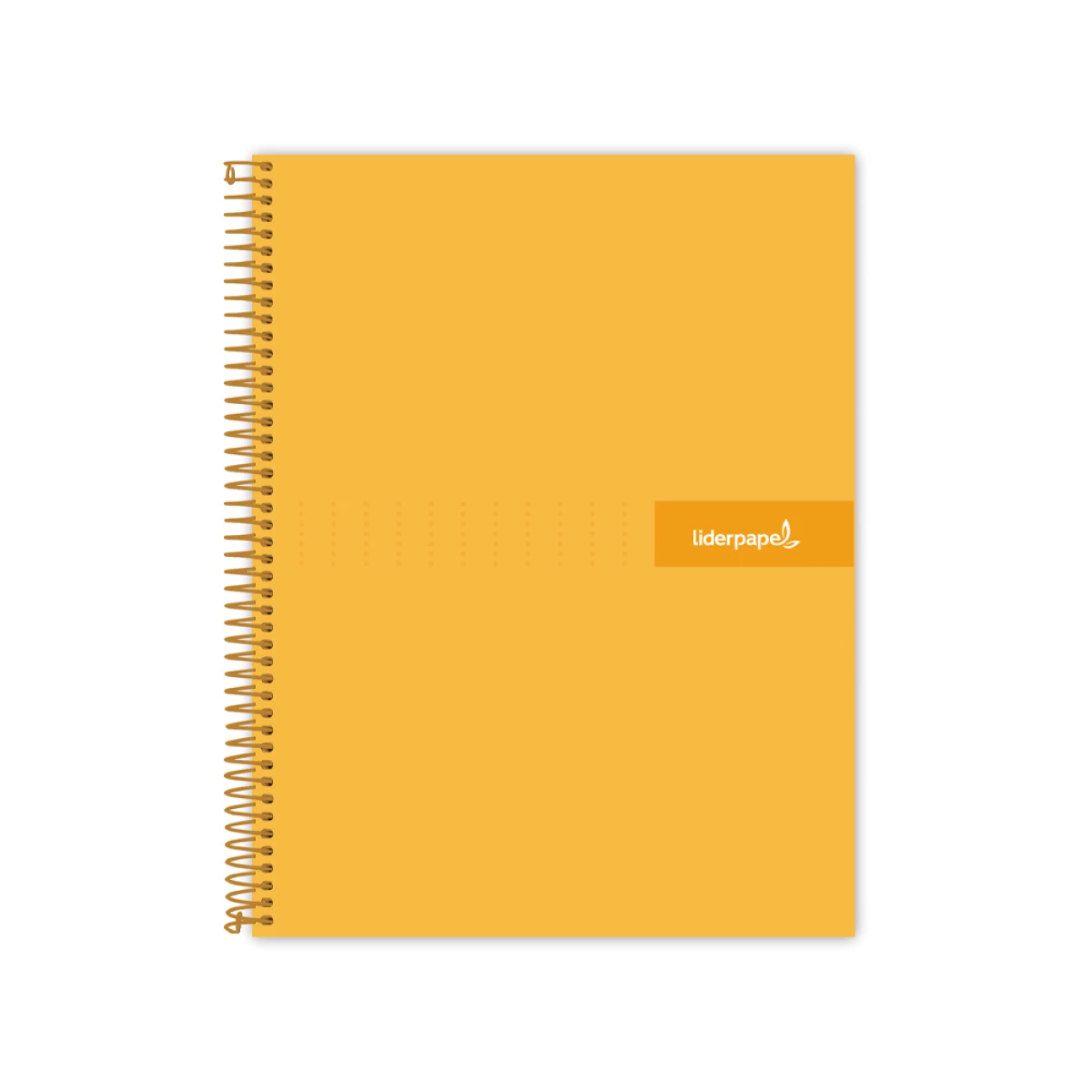 Galery – Caderno espiral liderpapel din a5 crafty capa forrada 120 f 90 gr quadricula 5mm 5 bandas de cores 6 furos cor laranja0