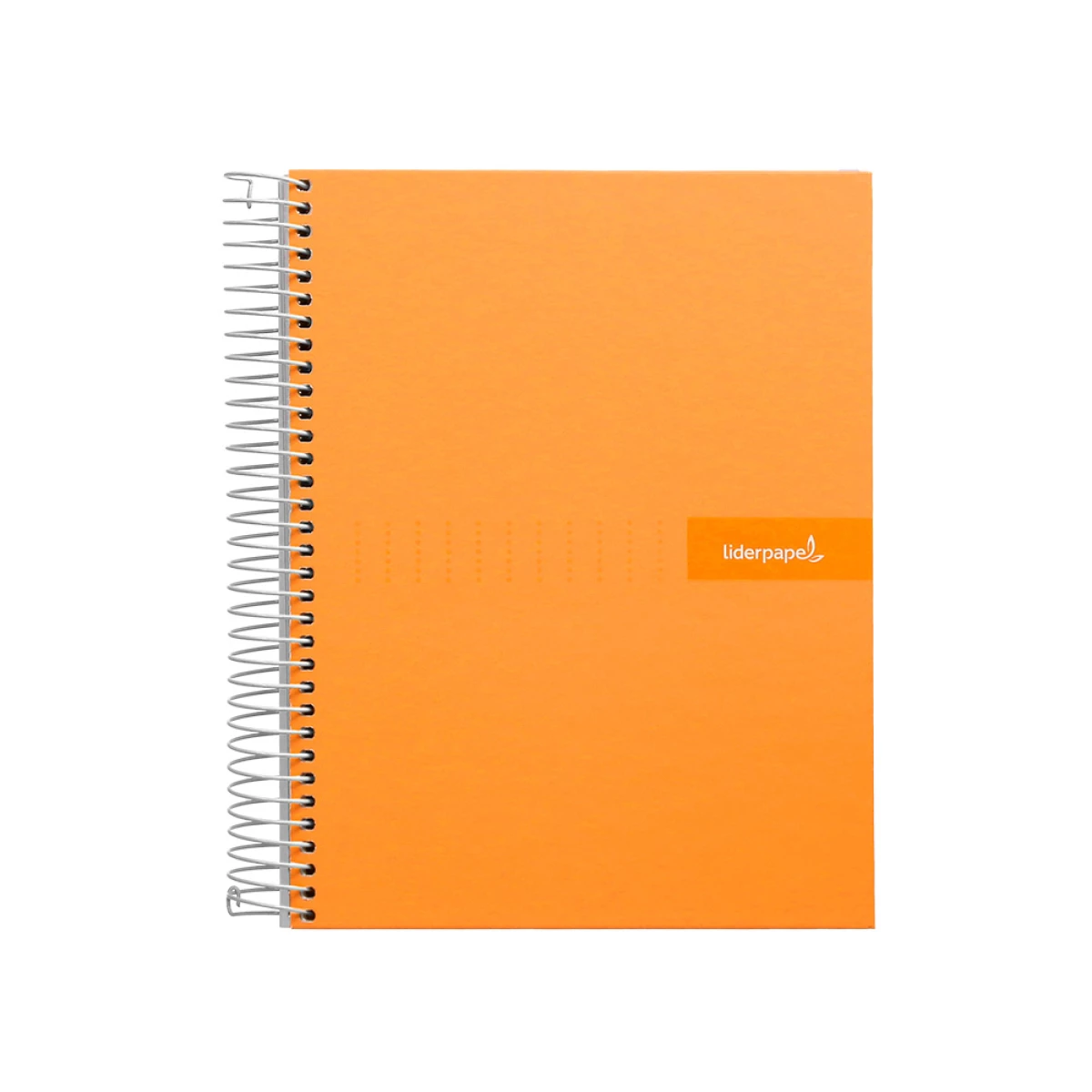 Galery – Caderno espiral liderpapel din a5 crafty capa forrada 120 f 90 gr quadricula 5mm 5 bandas de cores 6 furos cor laranja0