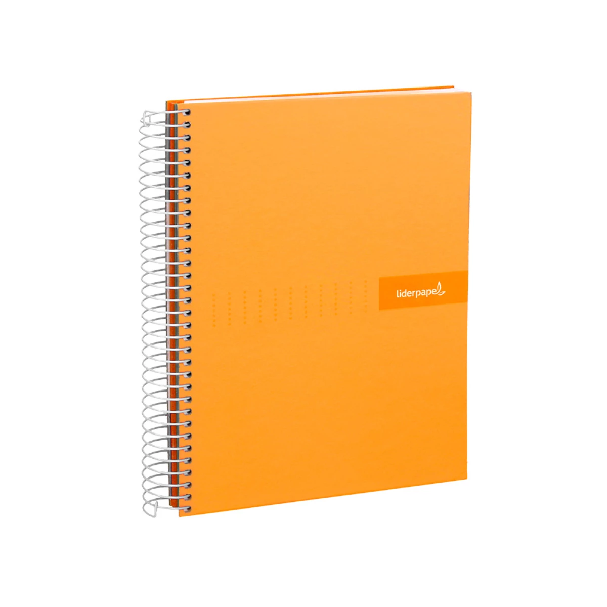 Galery – Caderno espiral liderpapel din a5 crafty capa forrada 120 f 90 gr quadricula 5mm 5 bandas de cores 6 furos cor laranja0