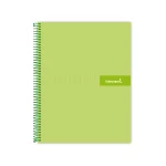 Galery – Caderno espiral liderpapel din a5 crafty capa forrada 120 f 90 gr quadricula 5mm 5 bandas de cores 6 furos cor verde0