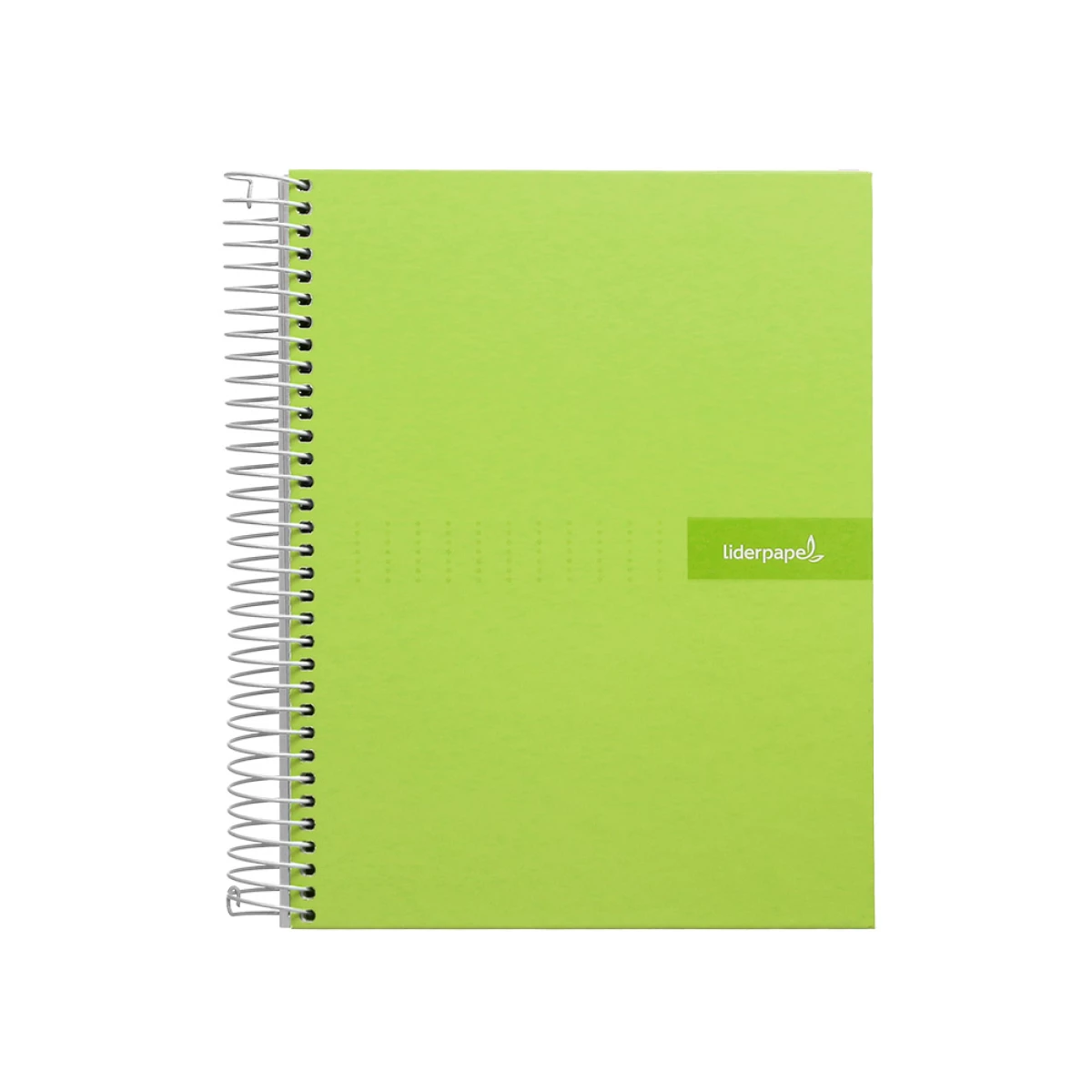 Galery – Caderno espiral liderpapel din a5 crafty capa forrada 120 f 90 gr quadricula 5mm 5 bandas de cores 6 furos cor verde0