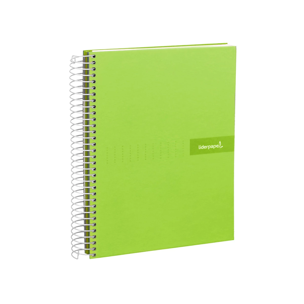 Galery – Caderno espiral liderpapel din a5 crafty capa forrada 120 f 90 gr quadricula 5mm 5 bandas de cores 6 furos cor verde0