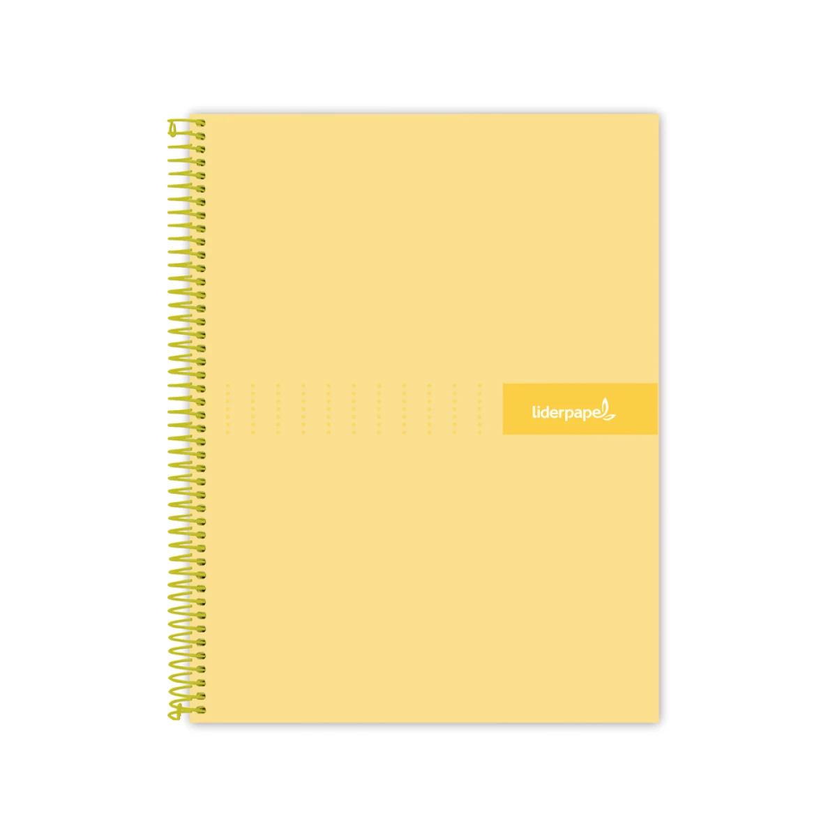 Galery – Caderno espiral liderpapel din a5 crafty capa forrada 120 f 90 gr quadricula 5mm 5 bandas de cores 6 furos cor amarelo0