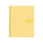 Galery – Caderno espiral liderpapel din a5 crafty capa forrada 120 f 90 gr quadricula 5mm 5 bandas de cores 6 furos cor amarelo0